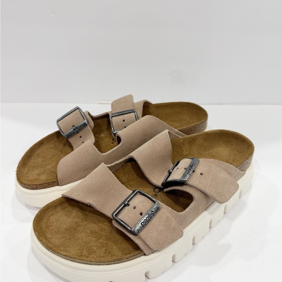 Papillio by Birkenstock Arizona Chunky Suede Leather platform sandals - Picture 6 of 8